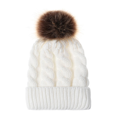 Gorro de Invierno Trenzado con Pompón - Juego Familiar Cálido - Image 16
