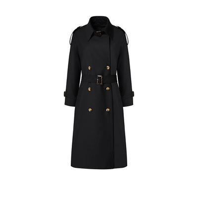 Abrigo Trench Largo para Mujer con Cuello Alzado y Doble Botonadura Ajustable - Image 5