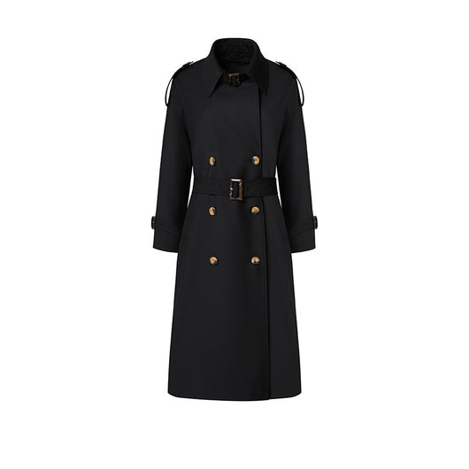 Abrigo Trench Largo para Mujer con Cuello Alzado y Doble Botonadura Ajustable - Image 5