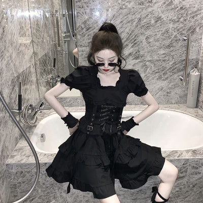 Vestido Gothic Sweet con Volantes y Cordones - Image 11