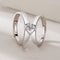 Anillo de Plata Esterlina para Parejas - Diseño Retro Minimalista