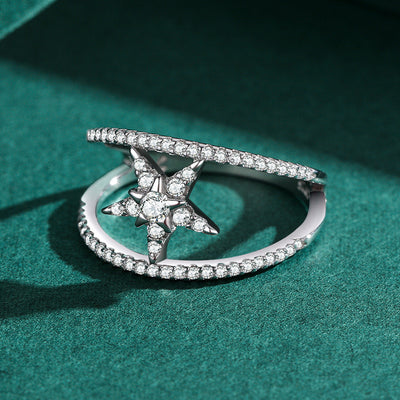 Anillo de Plata Esterlina 925 con Pentágrama y Diamantes - Image 7