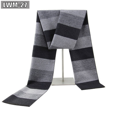 Bufanda de Cachemira Cuadros Hombre Estilo Europeo para Otoño e Invierno - Image 31