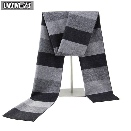 Bufanda de Cachemira Cuadros Hombre Estilo Europeo para Otoño e Invierno - Image 31