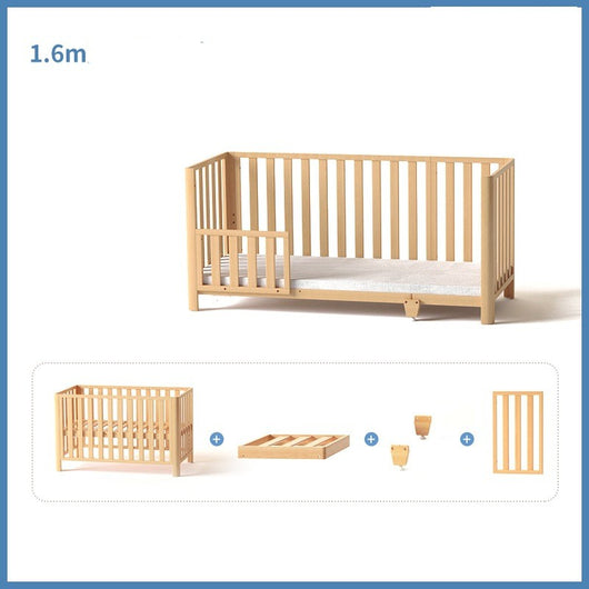 Cuna de Madera de Pino Extensible Multifuncional sin Pintar - Image 7