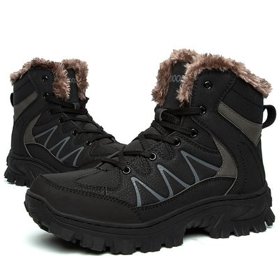 Zapatos Outdoor Altos de Algodón Cálido para Hombre Talla Grande - Image 10
