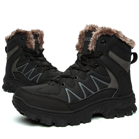 Zapatos Outdoor Altos de Algodón Cálido para Hombre Talla Grande - Image 10