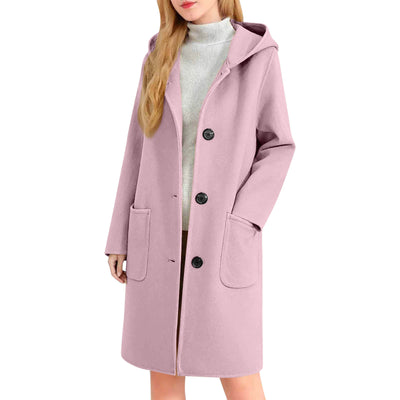 Abrigo de Lana Reversible para Mujer con Capucha - Image 28