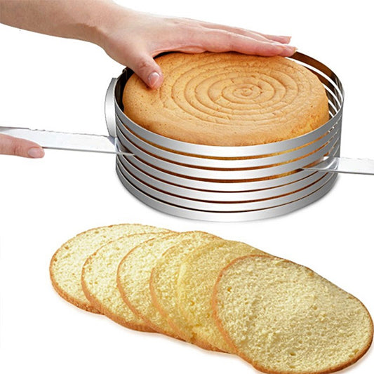 Cortador de Pasteles Redondo Ajustable en Acero Inoxidable Multicapa