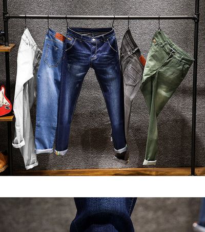 Jeans Slim Fit Elásticos de Corte Recto para Hombre - Image 6