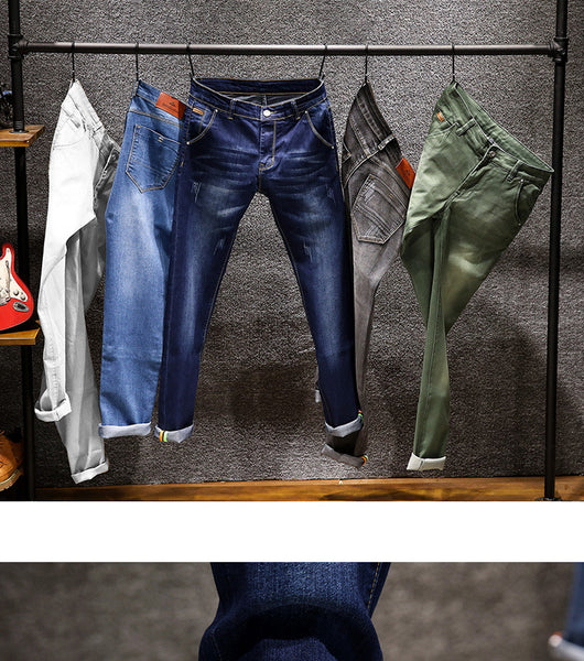 Jeans Slim Fit Elásticos de Corte Recto para Hombre - Image 6
