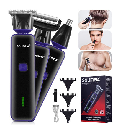 Afeitadora Multifuncional 3 en 1 para Hombre - Recortador de Vello Nasal - Image 10