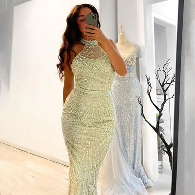 Vestido Largo de Lujo Pearl con Caída Elegante - Image 25