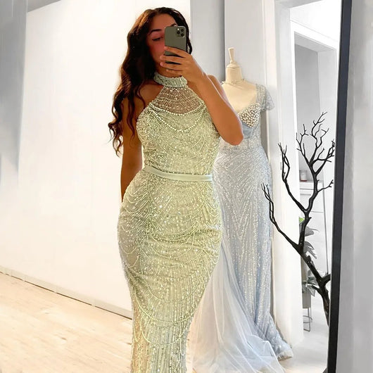 Vestido Largo de Lujo Pearl con Caída Elegante - Image 25
