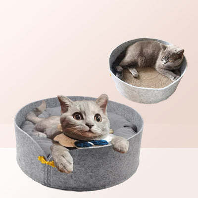 Rascador Corrugado para Gatos con Cojín Térmico Removible y Lavable - Image 4