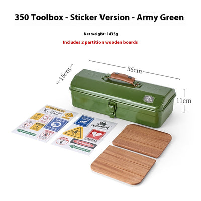 Caja de Herramientas para Camping Outdoor con Compartimentos y Stickers - Image 14