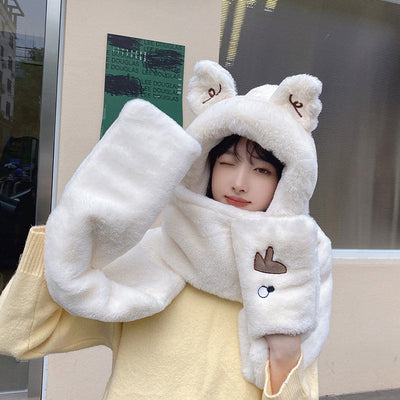 Guantes Térmicos Infantiles de Peluche con Protección para Orejas - Set de 3 Piezas - Image 11