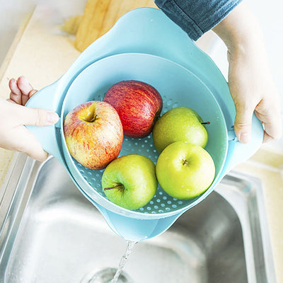 Canasta Escurridor Multiusos para Cocina con Doble Capa Giratoria - Image 7