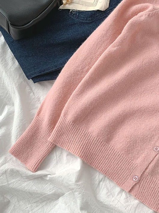Cardigan Básico de Punto para Mujer - Estilo Relajado Primavera - Image 13