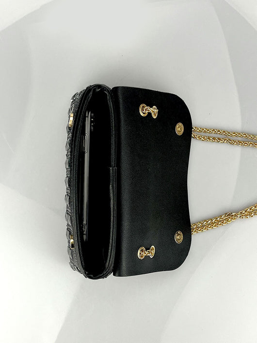Clutch de Cristal Brillante con Cadena de Strass - Image 27
