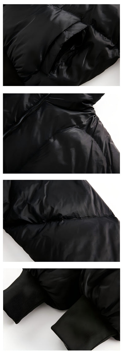 Abrigo Pato Blanco con Cuello Mao - Diseño Moderno Invierno - Image 13
