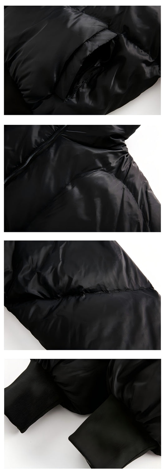 Abrigo Pato Blanco con Cuello Mao - Diseño Moderno Invierno - Image 13