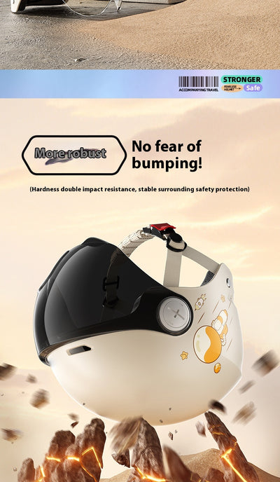 Casco de Moto Eléctrica Semiabierto de Seguridad Unisex Verano - Image 23
