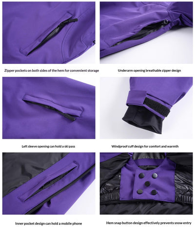Chaqueta de Snowboard Impermeable para Mujer con Costuras Selladas - Image 20