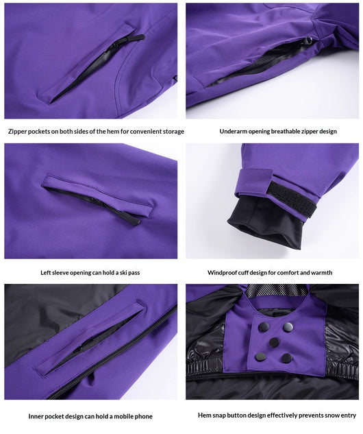 Chaqueta de Snowboard Impermeable para Mujer con Costuras Selladas - Image 20