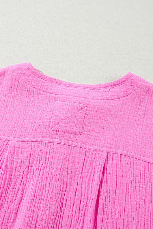 Camiseta Suelta de Color Liso Talla Grande para Mujer - Image 24