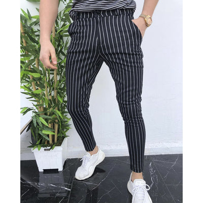 Pantalones Casuales a Rayas para Hombre - Image 3