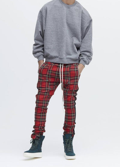 Pantalones Casuales de Cuadros con Cierre para Otoño e Invierno - Image 9