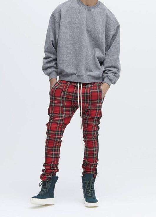 Pantalones Casuales de Cuadros con Cierre para Otoño e Invierno - Image 9