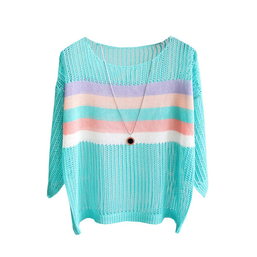 Blusa Suelta de Manga Ancha en Colores Pastel - Image 2
