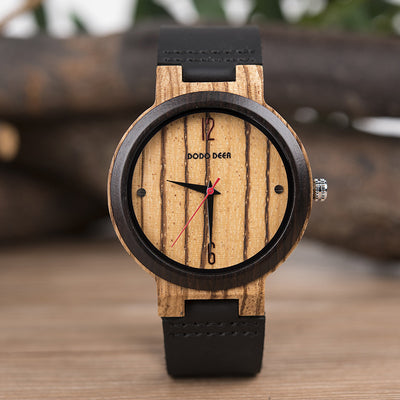 Reloj de Cuarzo con Esfera de Madera - Image 2