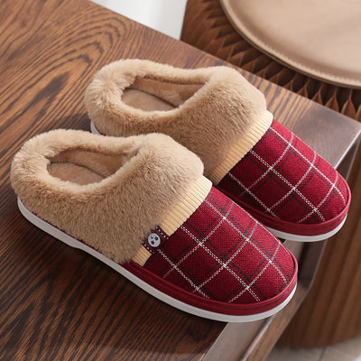 Pantuflas de Algodón para Hombre Invierno - Suela Gruesa Antideslizante - Image 6