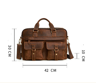 Maletín Ejecutivo de Cuero Genuino - Bolsa Retro para Laptop 15.6 Pulgadas - Image 6