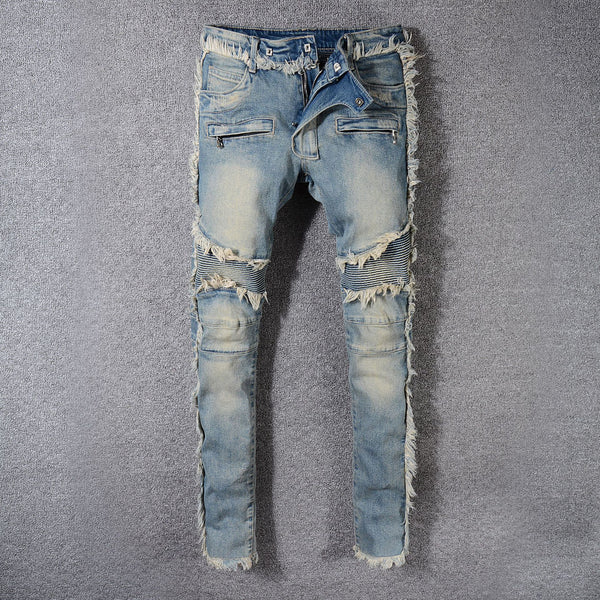 Pantalones Moto Denim con Refuerzos en los Pies