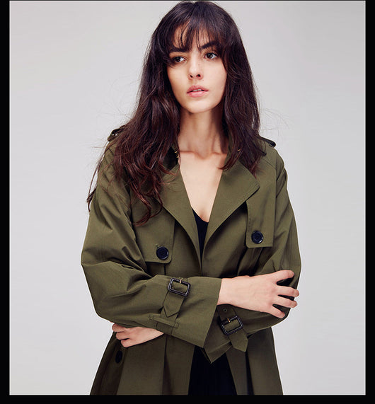Abrigo Trench Coat Ejecutivo para Mujer con Cinturón - Elegancia Casual y Formal - Image 7