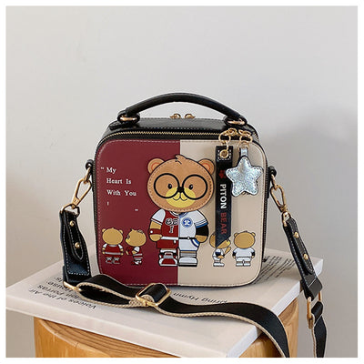 Bolsa Cuadrada Portátil con Osito de Dibujos Animados - Image 9