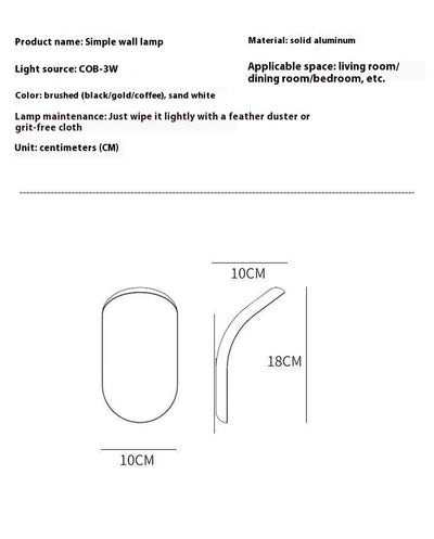 Lámpara de Pared LED Minimalista Moderna para Mesita de Noche - Image 15