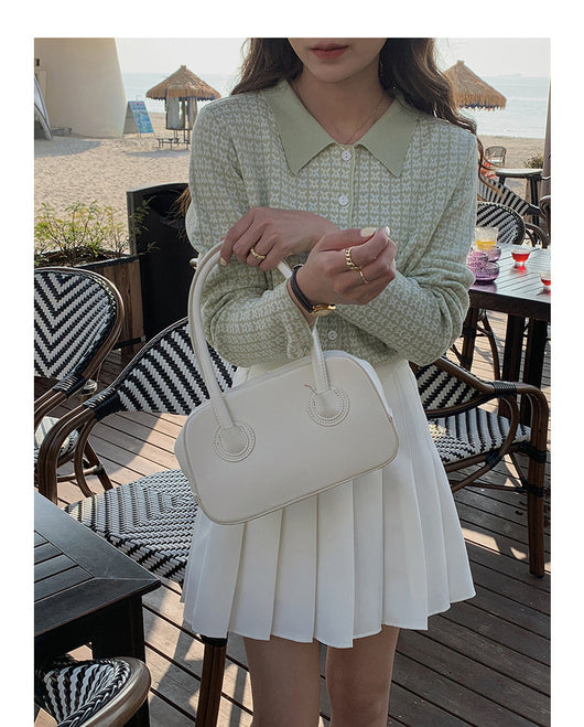 Cardigan Tejido Houndstooth con Cuello Polo para Mujer - Image 29