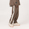Calça Masculina de Veludo Xadrez Marrom Vintage