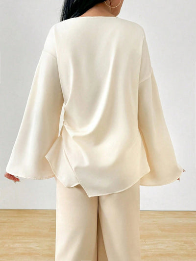 Blusa Larga con Dobladillo Irregular para Mujer - Image 6