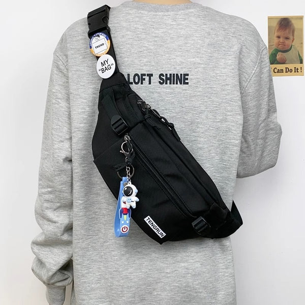 Mochila Pecho Deportiva para Hombre - Bolso Bandolera Multifuncional