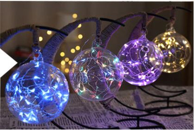 Lámpara Decorativa LED con Bola de Ratán y Alambre de Cobre - Image 6