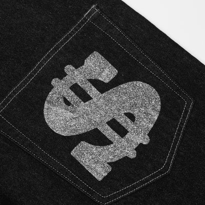 Jeans Casuales Hombre Corte Recto con Estampado de Letras - Image 5