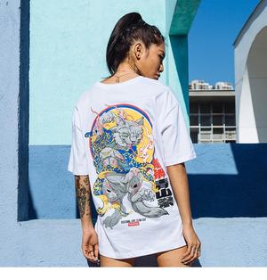 Camiseta Hip Hop Suelta Estampado Mammoth Street Fashion Original - Image 7
