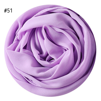 Pañuelo de Gasa de Perla Liso y Versátil para Mujer - Image 16