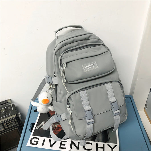 Mochila Escolar de Gran Capacidad Estilo Coreano para Secundaria y Universidad - Image 12